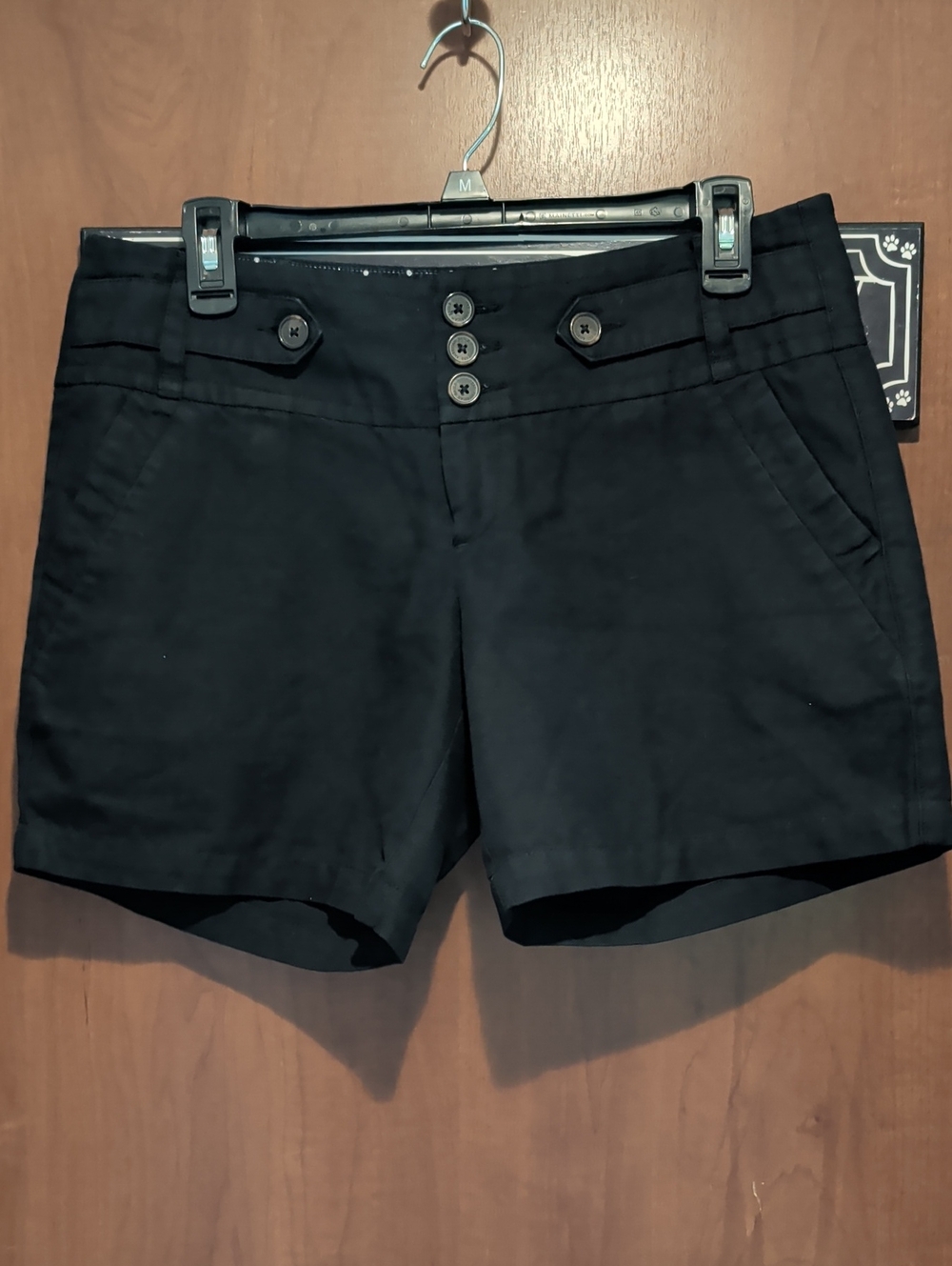 American Eagle Outfitters Black Button-Front High-Rise Women’s Shorts